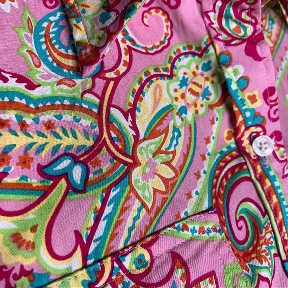 Chaps Paisley Floral Button Down Shirt - Picture 3 of 6